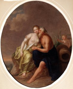 Der Flussgott und eine Nymphe. Gemälde von Johann Heinrich Wilhelm Tischbein (1751-1829) von Johann Heinrich Tischbein
