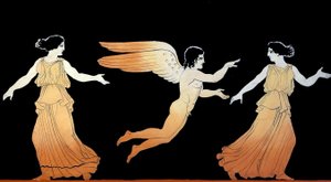 Eros verfolgt zwei Frauen von Johann Heinrich Wilhelm Tischbein