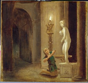 Pygmalion vor der Statue der Venus von Johann Heinrich Wilhelm Tischbein