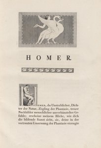 Homer nach antiken Vorlagen gezeichnet von Johann Heinrich Wilhelm Tischbein for authors Homer and Christian Gottlob Heyne