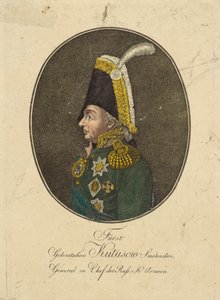 Porträt von Feldmarschall Fürst Michail Kutusow von Johann Hieronymus Loeschenkohl