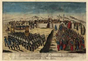 Übergabe der Festung Khotyn am 29. September 1788, 1788 von Johann Hieronymus Loeschenkohl