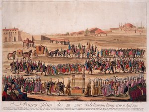 Der Einzug von Sultan Selim III. zur Säbelgürtelzeremonie am 13. April 1789