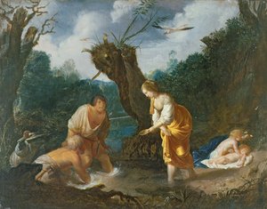 Latona verwandelt die Bauern in Frösche, ca. 1644 von Johann Hulsman
