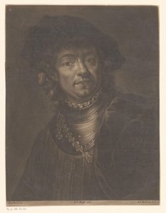 Porträt von Rembrandt van Rijn von Johann Jacob Haid (possibly)