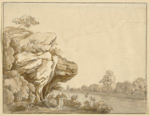 Herr und Dame in Landschaft von Johann Jakob Dorner der Jüngere