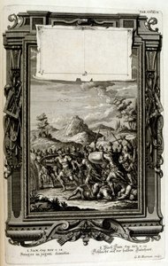 Hebräer im Kampf; (Buch Samuel) von Johann Jakob Scheuchzer