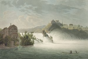Der Rheinfall, graviert von J. Hurlimann von Johann Jakob Wetzel