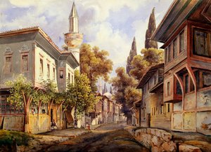 Eine Straße in Konstantinopel, 1835 von Johann Jakob Wolfensberger