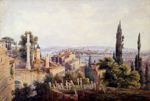 Ansicht von Konstantinopel und dem Goldenen Horn, 1835 von Johann Jakob Wolfensberger