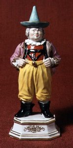 Figur eines Hofnarren, nach einem Stich von Boetius, Meissen, Mitte des 18. Jahrhunderts von Johann Joachim Kaendler