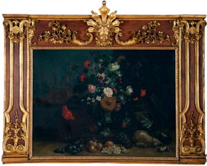 Blumenstillleben mit Sonnenblume und Flaschenkürbis von Johann Kunstner