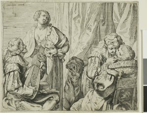 Innenraum mit zwei Liebespaaren und einem Narren von Johann Liss