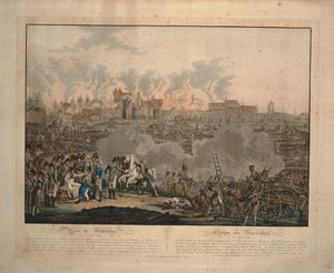 Die Schlacht von Regensburg am 23. April 1809, 1809 von Johann Lorenz Rugendas the Younger