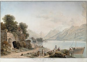 Blick von La Tour-de-Peilz auf den Genfersee