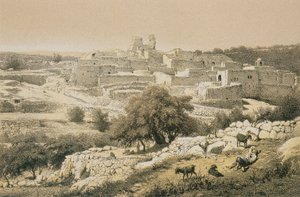 Bethanien. Radierung von Bernatz et alii - Steinkopk J.F. Editore von Johann Martin Bernatz