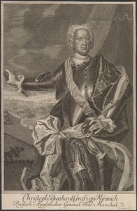 Porträt von Graf Burkhard Christoph von Münnich