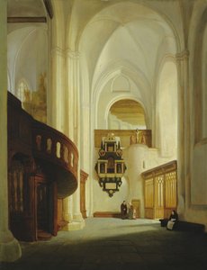 Innenansicht der St. Nikolaus Kirche, 1831 von Johann Martin Gensler