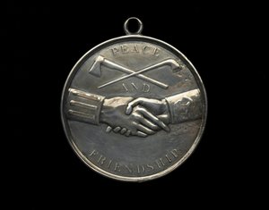 Thomas Jefferson Indianer-Friedensmedaille, ca. 1801 von Johann Mathias Reich