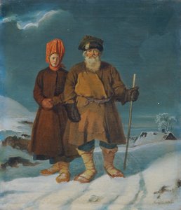 Russisches Bauernpaar von Johann Matthias Ranftl