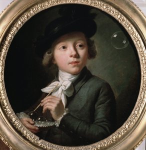 Seifenblasen oder ein Porträt von J. A. Laurens von Johann Melchior Joseph Wyrsch or Wursch