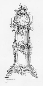 Entwurf für eine Standuhr, ca. 1750