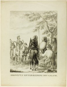 Ariovist Gespräch mit Cäsar von Johann Michael Mettenleiter