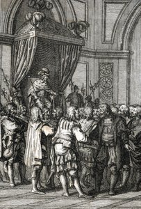 Darstellung von Wilhelm I. (oder Wilhelm II., Graf von Holland) (1227-1256) im Jahr 1255, Gravur von Johann Michael Mettenleiter (1765-1853), 1800, Privatsammlung