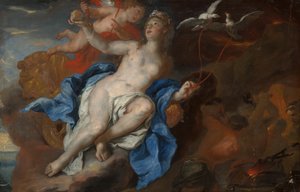 Venus und Amor an der Schmiede des Vulkan von Johann Michael Rottmayr