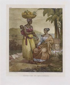 Schwarze Frauen aus Rio de Janeiro. Aus Malerische Reise in Brasilien, 1835