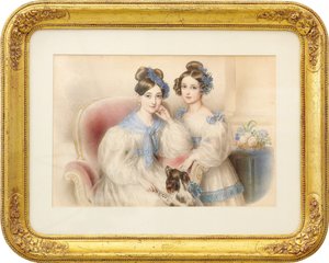 Doppelporträt der Erzherzoginnen Maria Theresia 1816-1867 und Maria Karoline 1825-1915, 1832