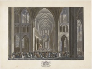 Segnung von König Wilhelm I. in der St.-Gudula-Kathedrale in Brüssel am 21. September 1815 von Johann Nepomuk Gibèle (possibly)