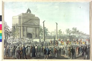 Feierlicher Einzug von Kaiser Franz I in Wien von Johann Nepomuk Hoechle