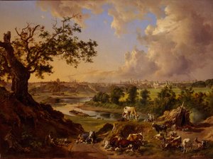 Blick auf Moskau von den Sperlingsbergen, 1837 von Johann Nepomuk Rauch