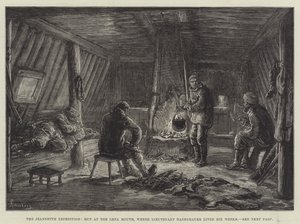 Die Jeannette-Expedition, Hütte am Lena-Mund, wo Leutnant Danenhauer sechs Wochen lebte von Johann Nepomuk Schonberg