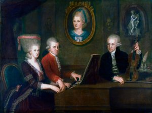 Die Familie Mozart, 1780-1781 von Johann Nepomuk della Croce