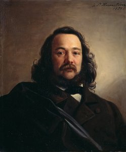 Porträt von Ferdinand Freiligrath 1810-1876, 1851 von Johann Peter Hasenclever