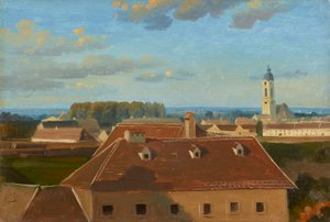 Blick über das Schanzel zum Augarten von Johann Peter Krafft