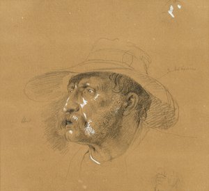 Kopfstudie zur "Szene aus dem Tiroler Freiheitskampf" von Johann Peter Krafft