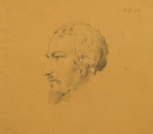 Studie eines bärtigen Mannes von Johann Peter Krafft