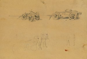 Studie zu Kanonen, Heeresutensilien von Johann Peter Krafft