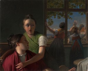 Vier Mädchen in einem Zimmer
