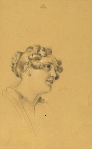 Weibliche Bildnisstudie zur "Ausfahrt des Kaiserpaares nach einer schweren Krankheit des Kaisers Franz I." von Johann Peter Krafft