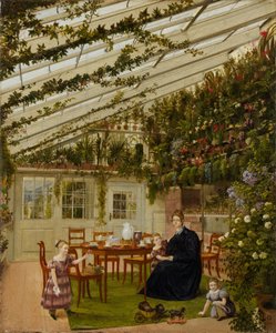 Die Familie von Mr. Westfal im Wintergarten, 1836 von Johann Philipp Eduard Gartner