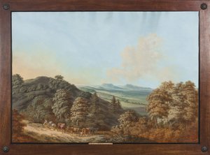 Coburg oder Thüringen: "Bei Coburg nach den Gleichens Bergen hin", ca. 1800 von Johann Rauscher