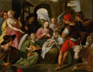 Die Anbetung der Hirten, um 1600 von Johann Rottenhammer