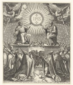 Anbetung des Monogramms Christi von Johann Sadeler (I)