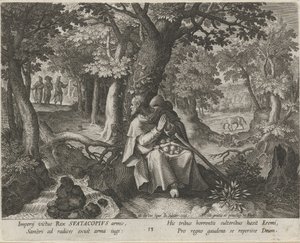 Heiliger Suatacopius als Einsiedler von Johann Sadeler (I)