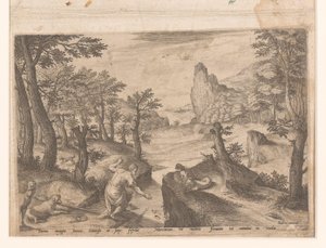Landschaft mit fallendem Ikarus