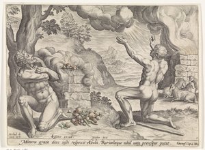 Opfer von Kain und Abel von Johann Sadeler (I)
